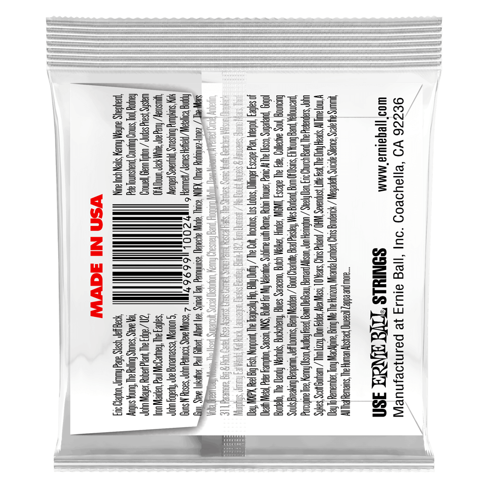 .024 Plain Steel Electric or Acoustic Guitar Strings 6 Pack Back