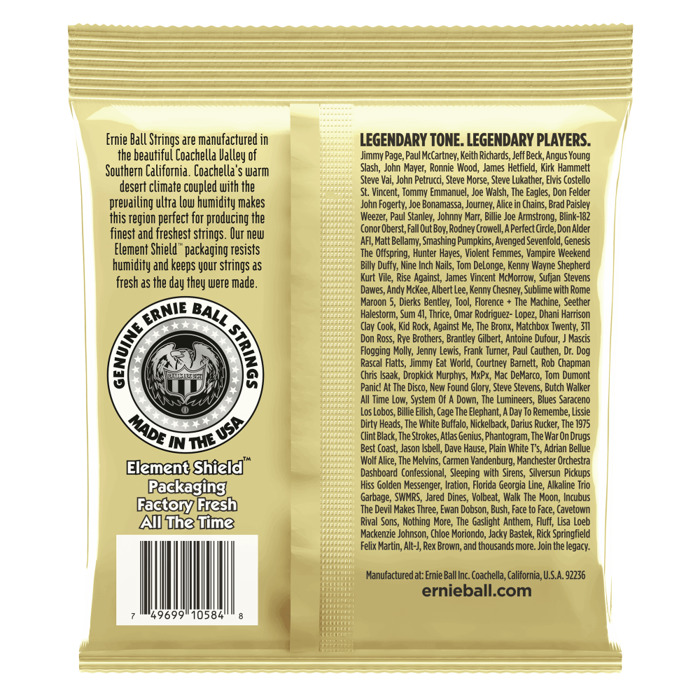Custom Medium Earthwood 80/20 Bronze Acoustic Guitar Strings 12.5-56 Gauge Back
