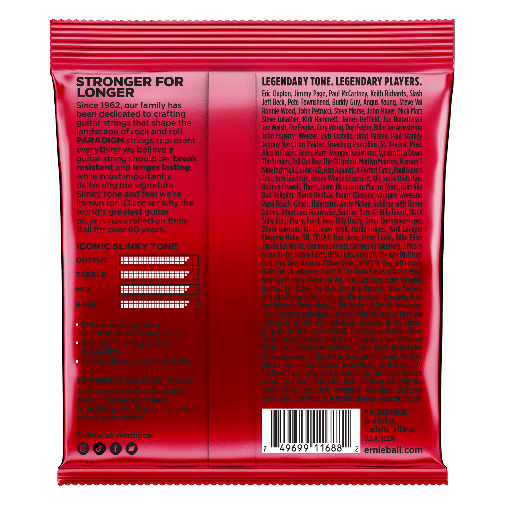 Burly Slinky Paradigm Electric Guitar Strings - 11-52 Gauge Back