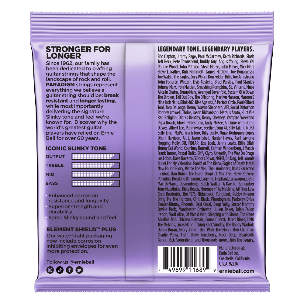 Ultra Slinky Paradigm Electric Guitar Strings - 10-48 Gauge Back