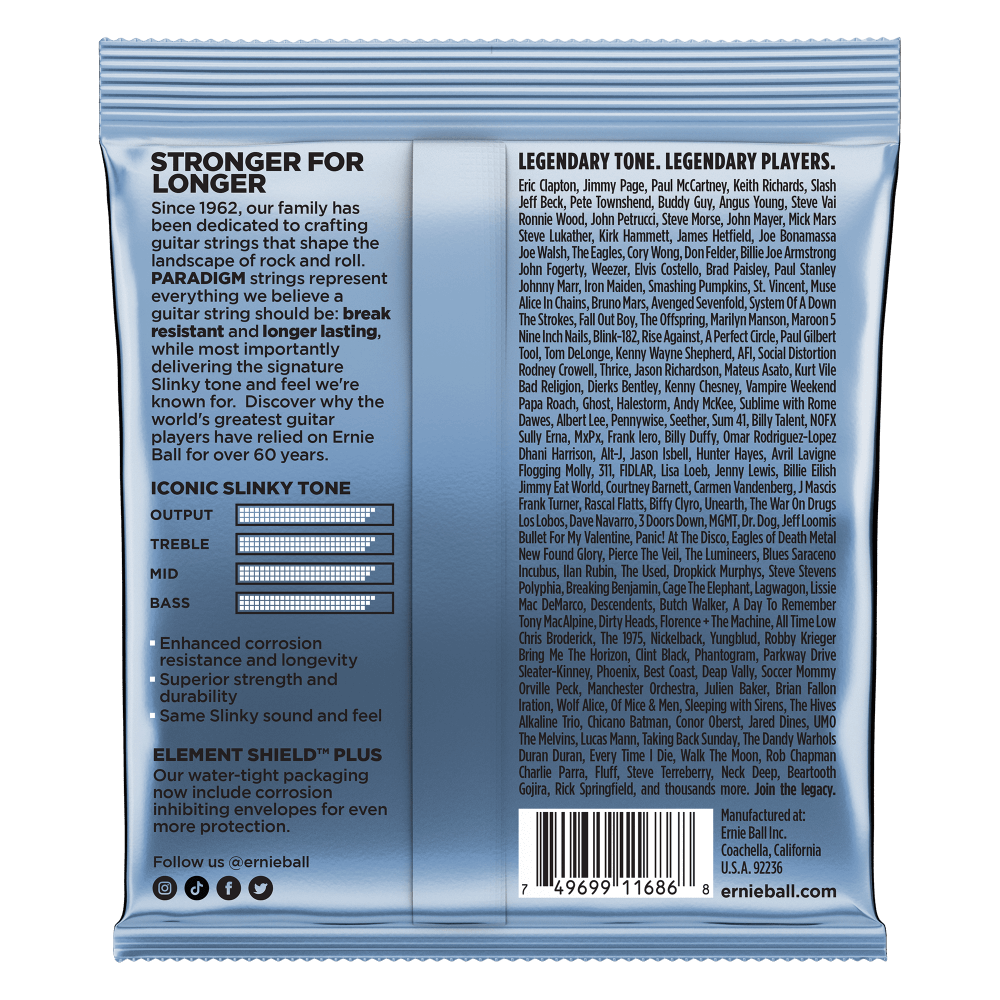 Primo Slinky Paradigm Electric Guitar Strings - 9.5-44 Gauge Back