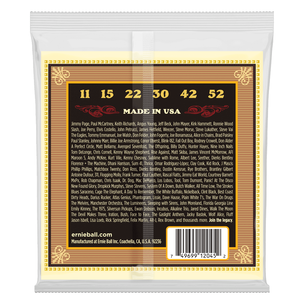 Soft Earthwood 80/20 Bronze Silk & Steel Acoustic Guitar Strings 11-52 Gauge Back