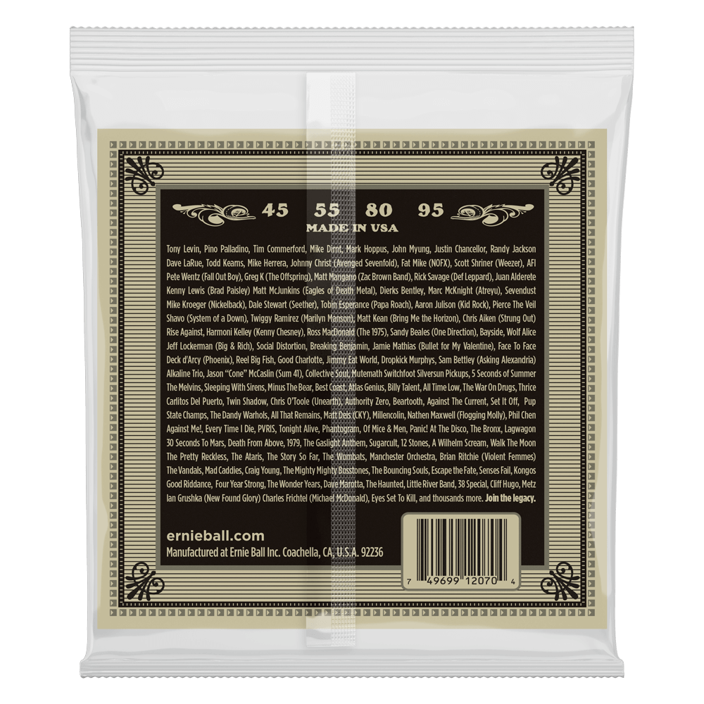 Earthwood Phosphor Bronze Acoustic Bass Strings | Ernie Ball