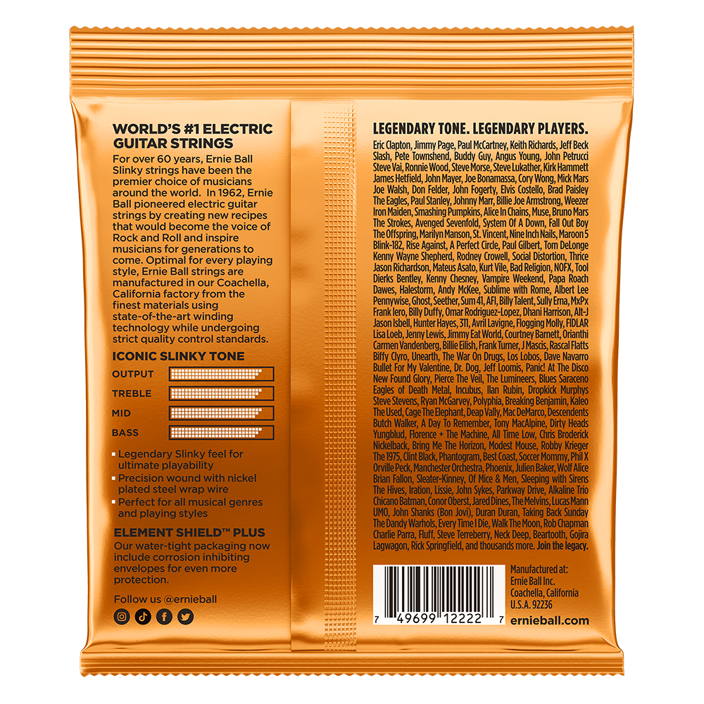 Hybrid Slinky Nickel Wound Electric Guitar Strings 9-46 Gauge Back