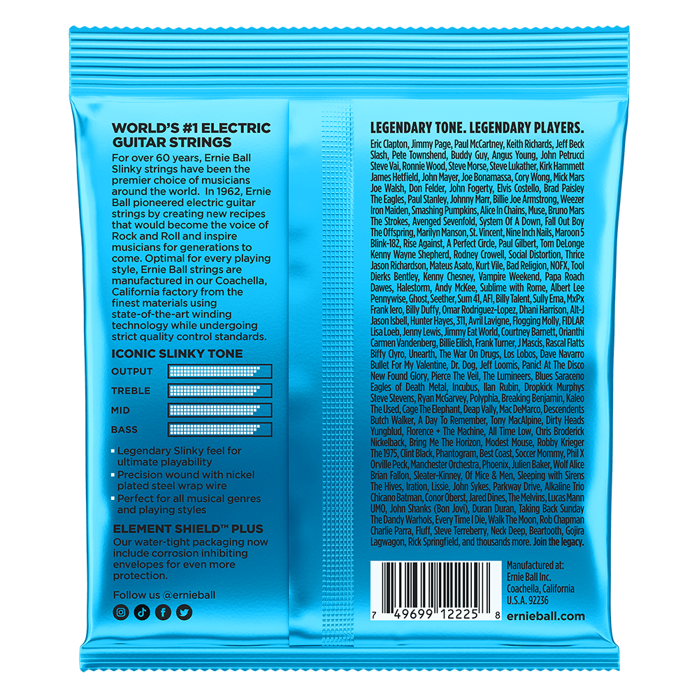 Extra Slinky Nickel Wound Electric Guitar Strings 8-38 Gauge Back
