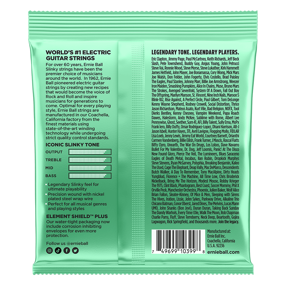 Hyper Slinky Nickel Wound Electric Guitar Strings 8-42 Gauge Back