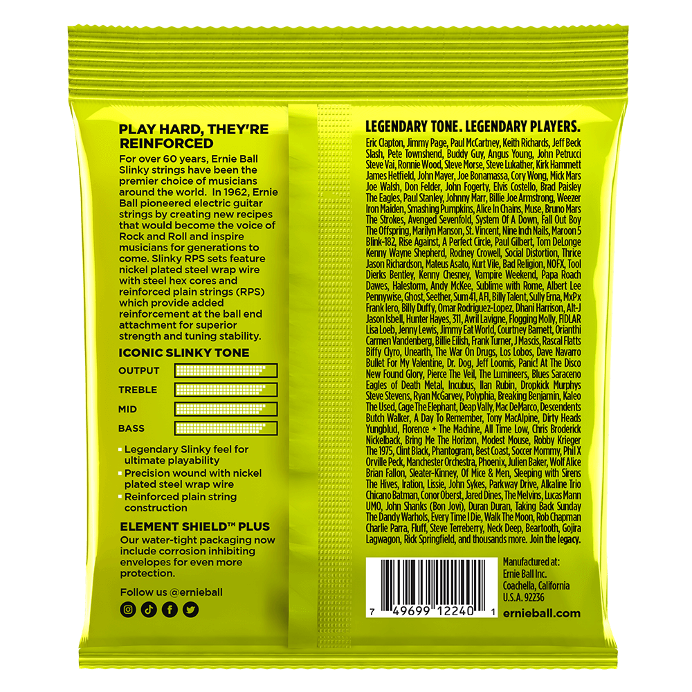 Juego Cuerdas Eléctrica RPS Regular Slinky  Back
