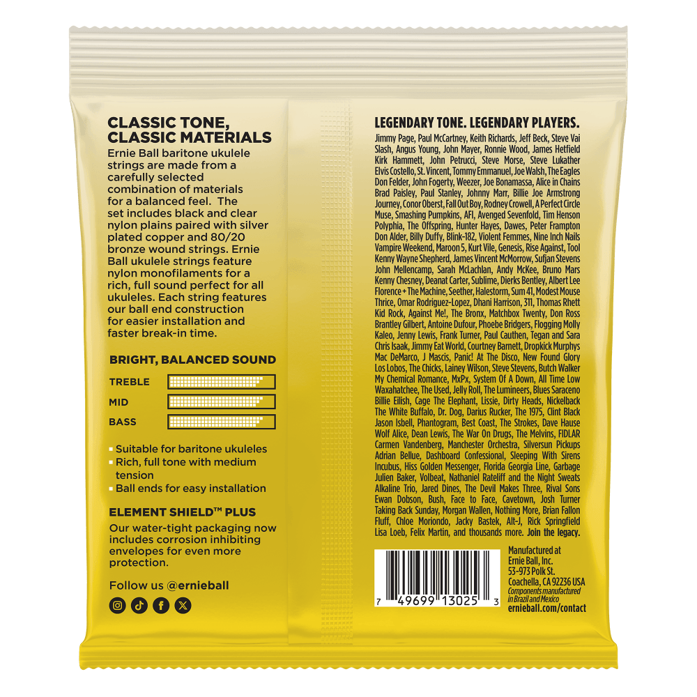 Baritone Nylon Ball End Ukulele Strings Back
