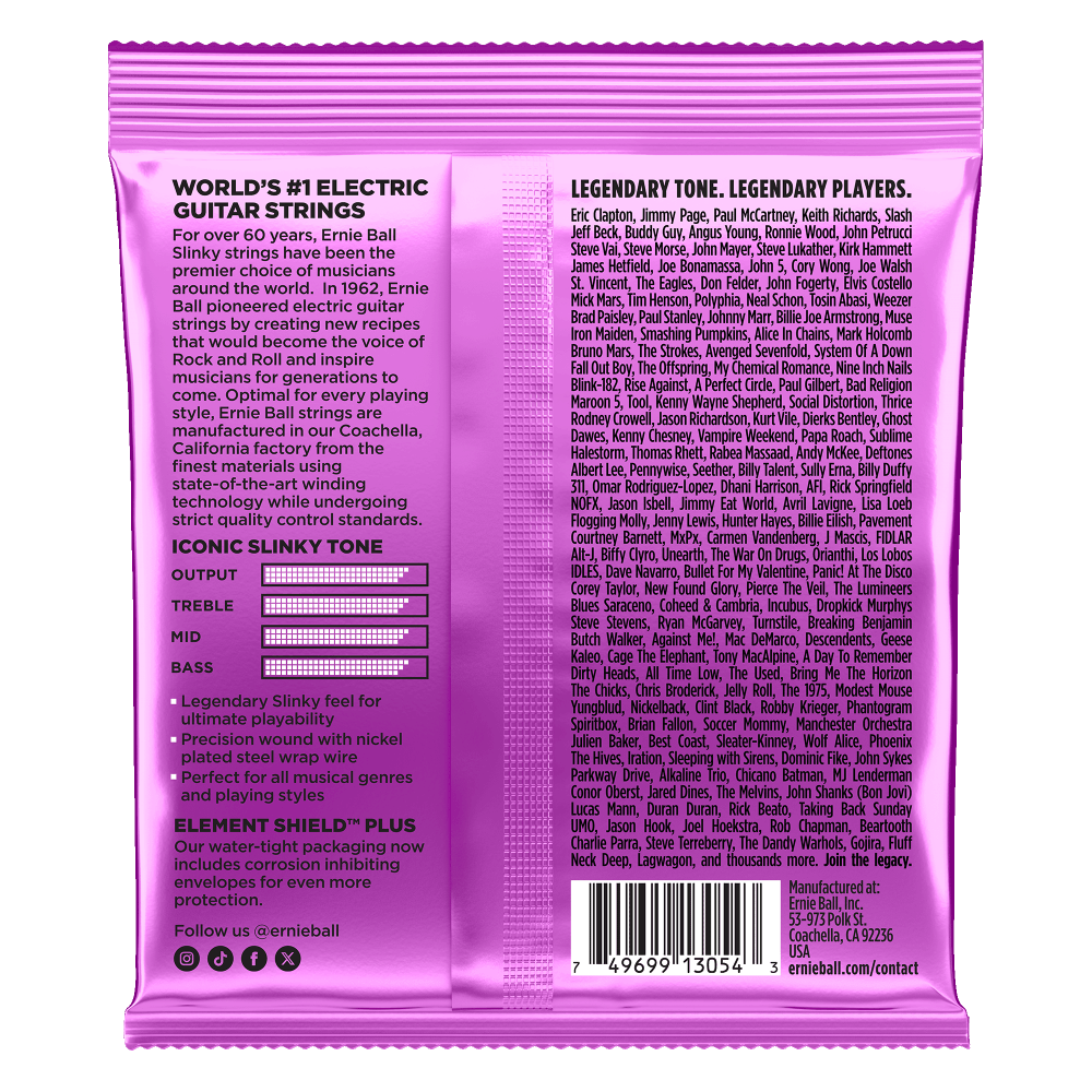 Nova w/ Wound G Slinky Nickel Wound Electric Guitar Strings 11-54 Gauge Back