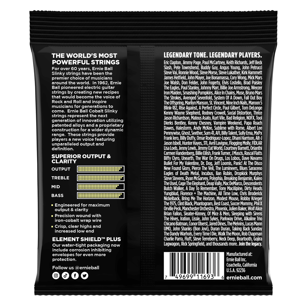 Cordes électriques Cobalt Mammoth Slinky - Tirants 12-62 Back