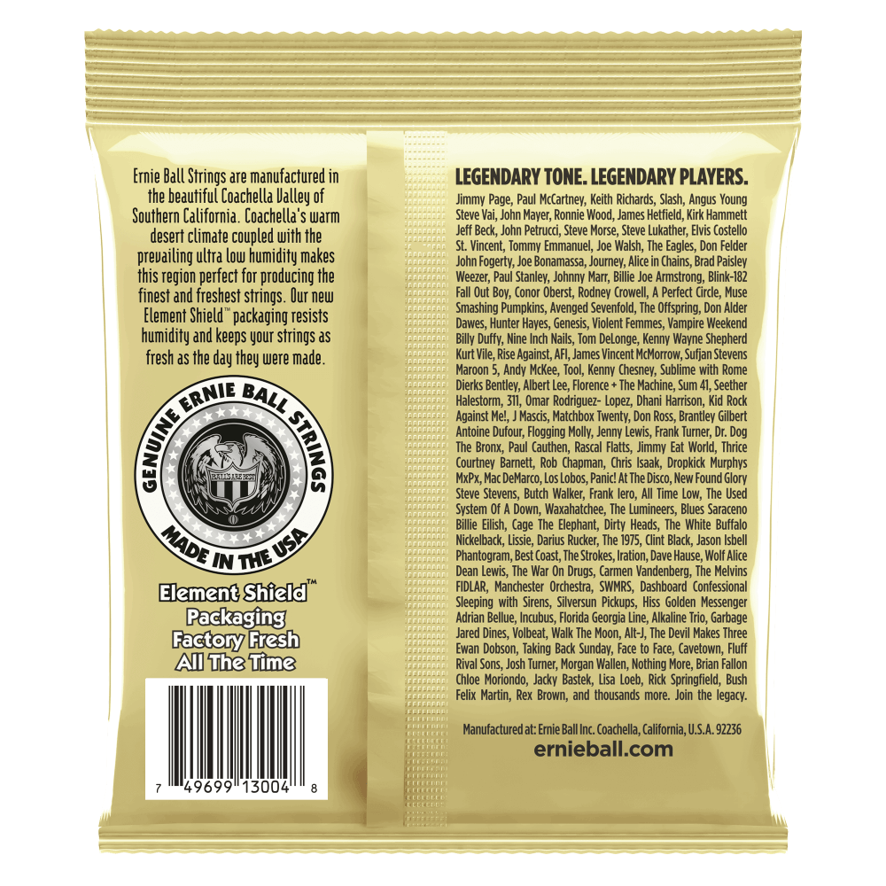 Light Earthwood 80/20 Bronze Acoustic Guitar Strings 11-52 Gauge - 3 Pack Back