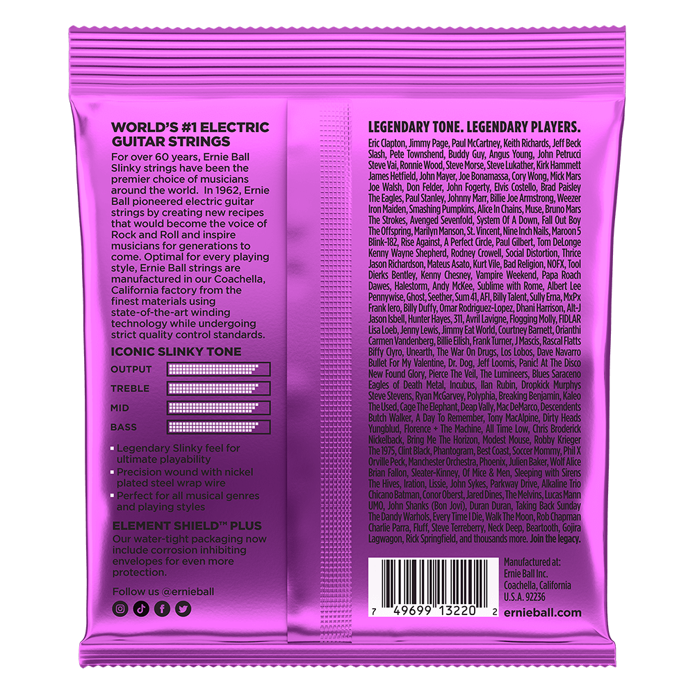 Power Slinky Nickel Wound Electric Guitar Strings 11-48 Gauge - 3 Pack Back