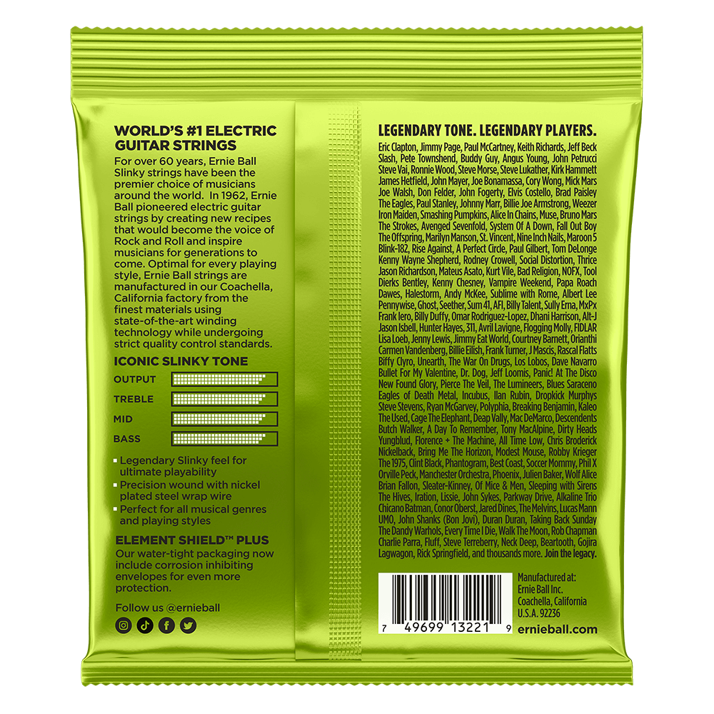Regular Slinky Nickel Wound Electric Guitar Strings 10-46 Gauge - 3 Pack Back