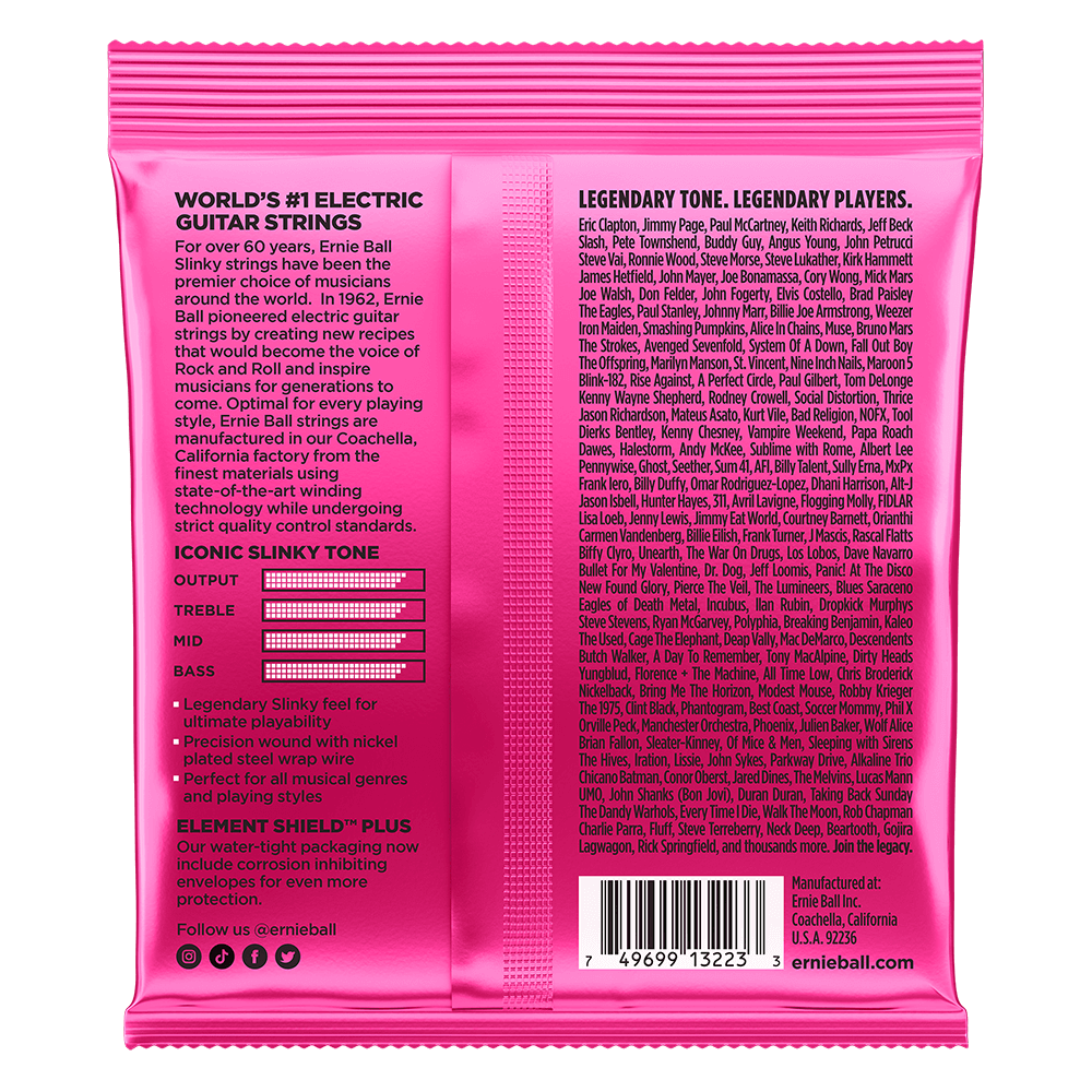 Super Slinky Nickel Wound Electric Guitar Strings 9-42 Gauge - 3 Pack Back
