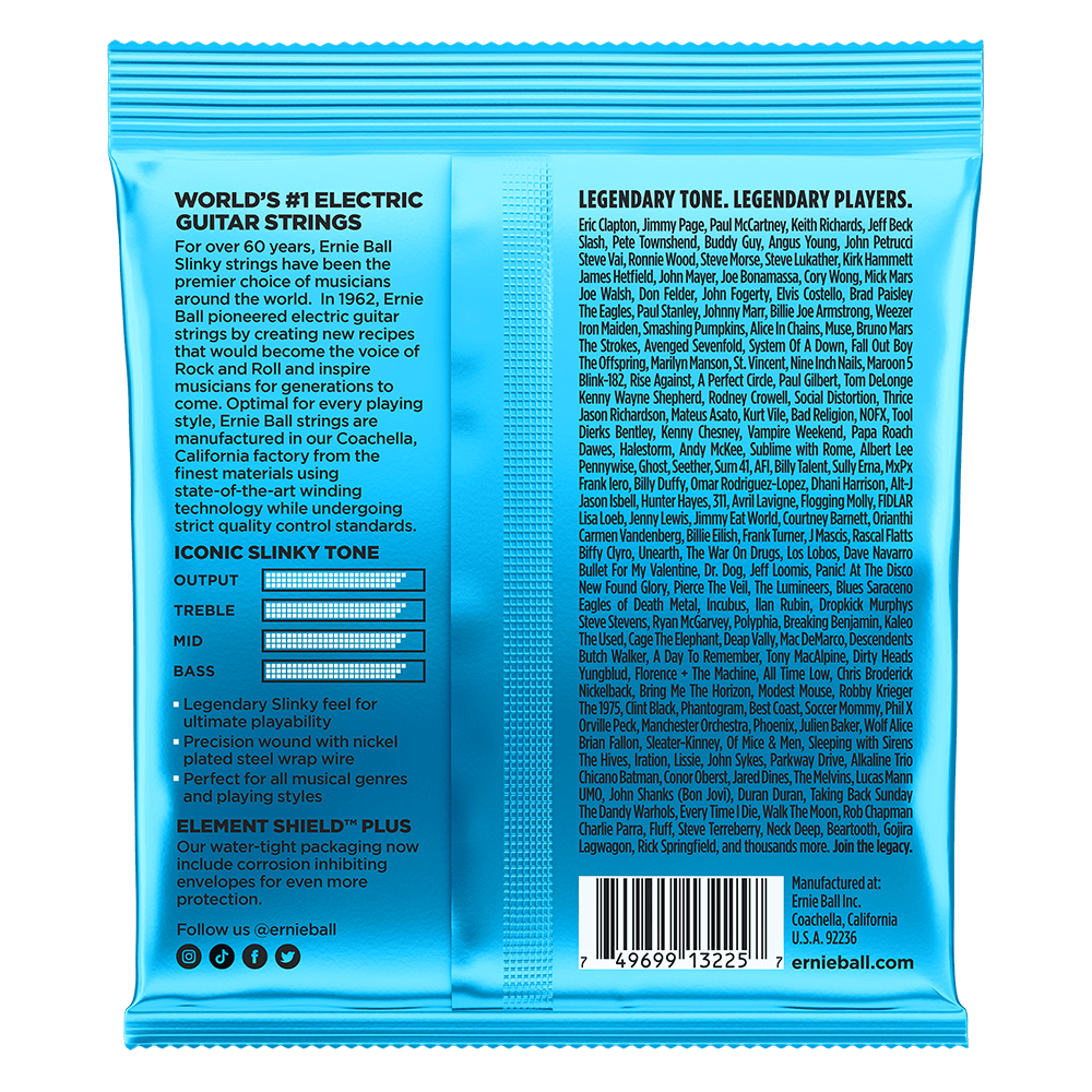 Extra Slinky Nickel Wound Electric Guitar Strings 8-38 Gauge - 3 Pack Back