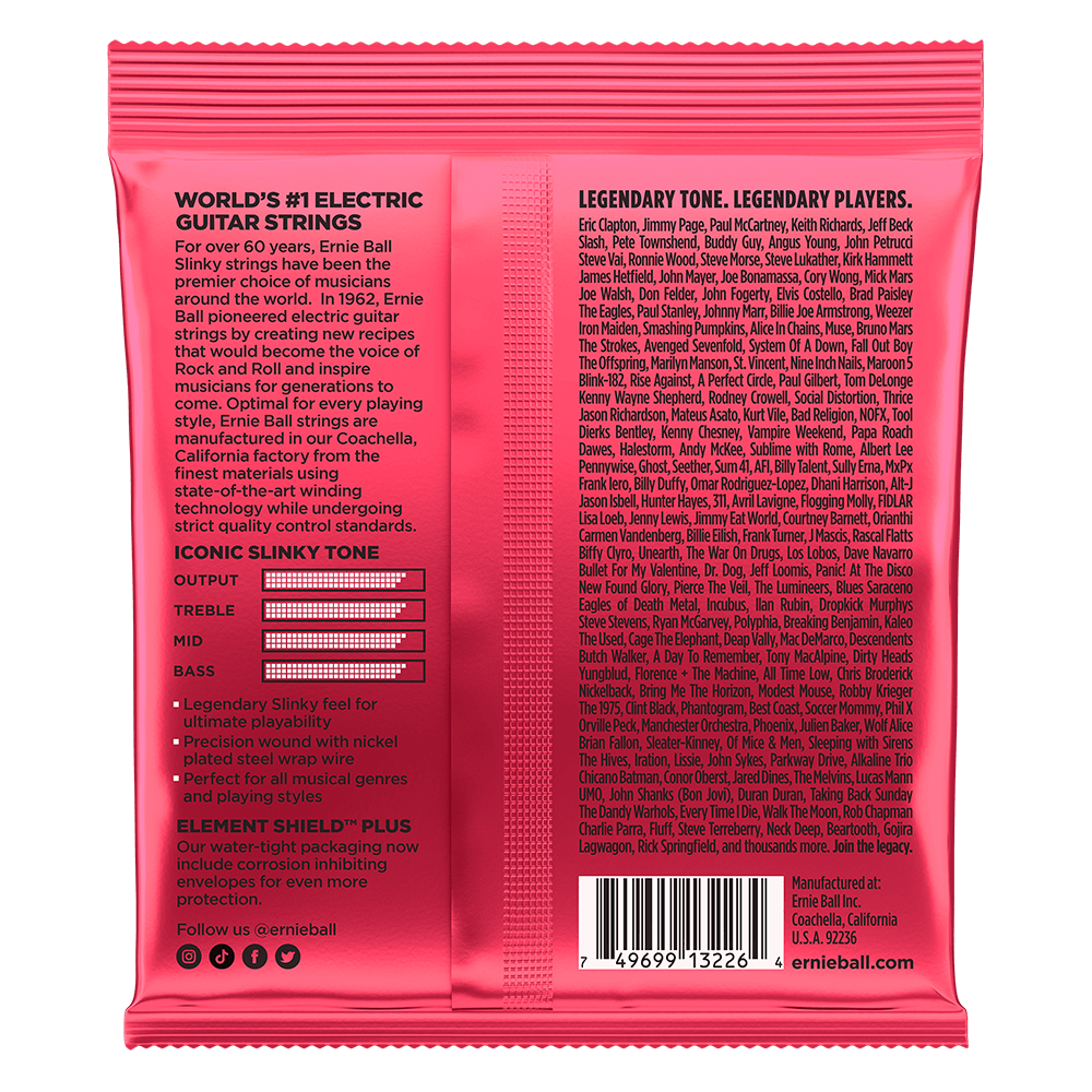 Burly Slinky Nickel Wound Electric Guitar Strings 11-52 Gauge - 3 Pack Back
