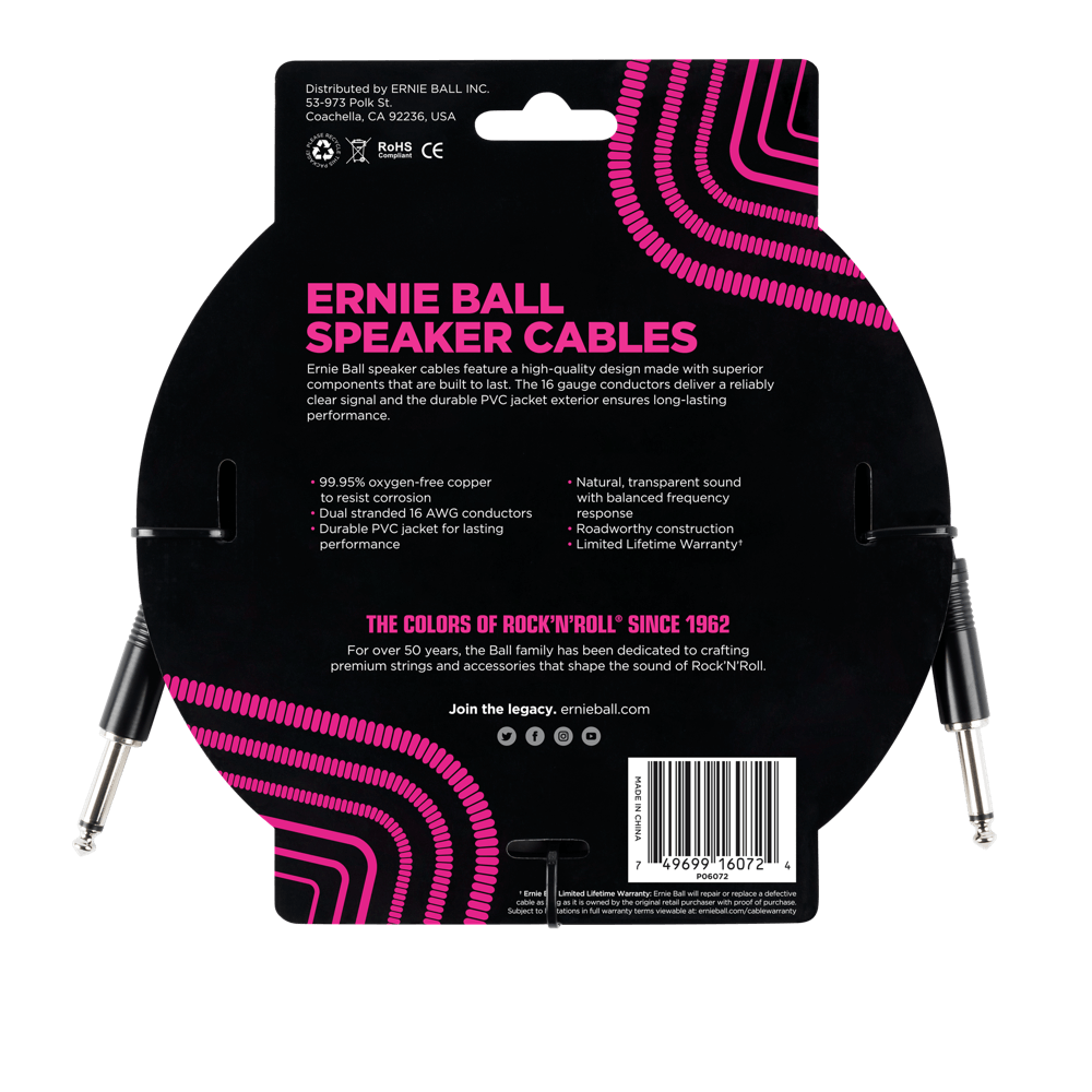 Cavo Speaker connettore dritto / dritto - 1,83m Back