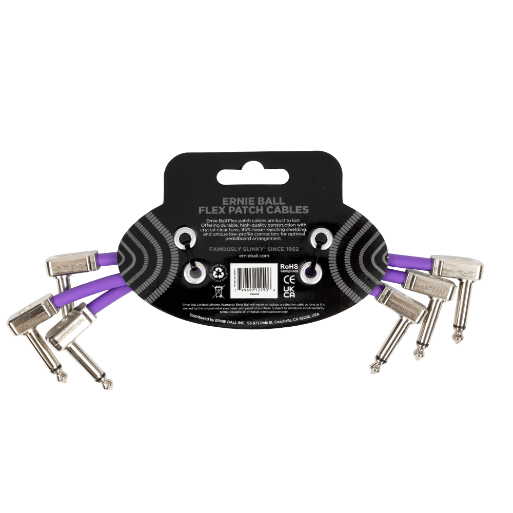 Flex Patch Cable 6in - Purple - 3 Pack Back
