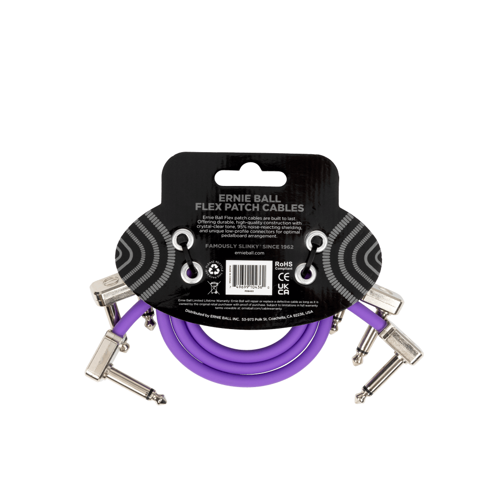 Flex Patch Cable 12in - Purple - 3 Pack Back