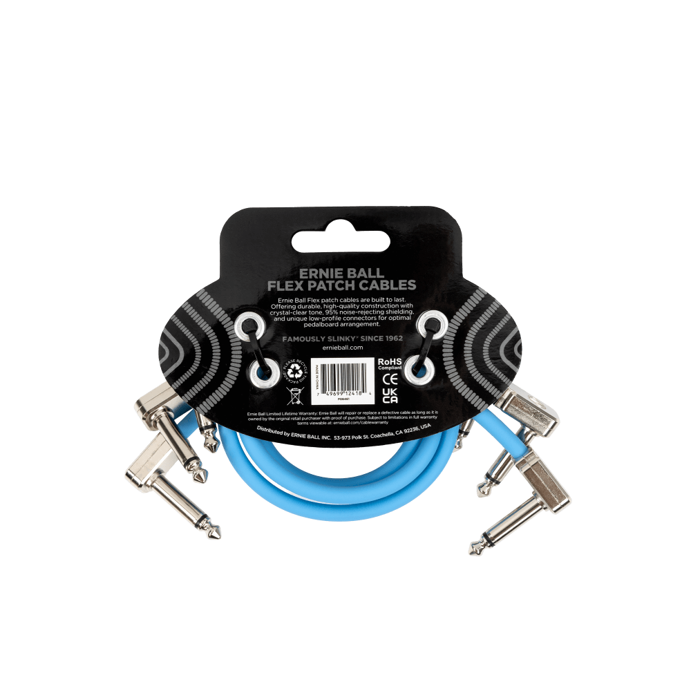 Flex Patch Cable 12in - Blue - 3 Pack Back