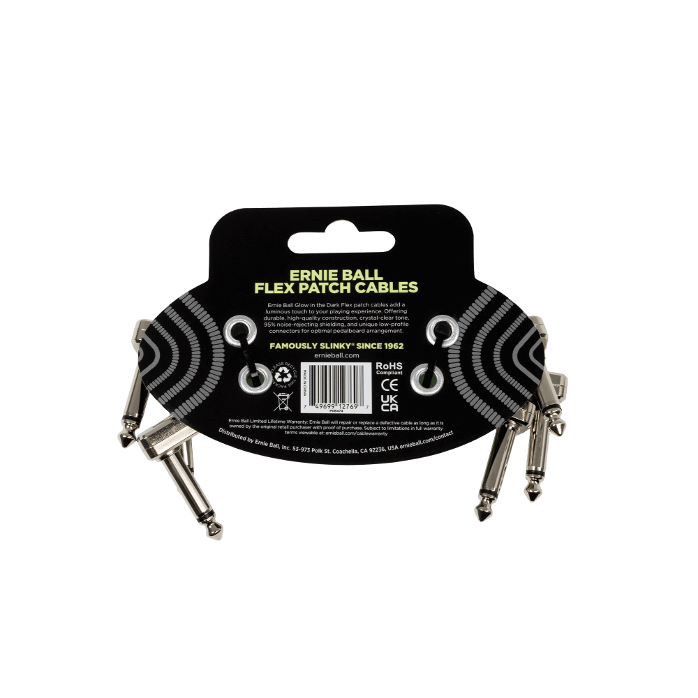 Flex Patch Cable 3in - Glow in Dark - 3 Pack Back