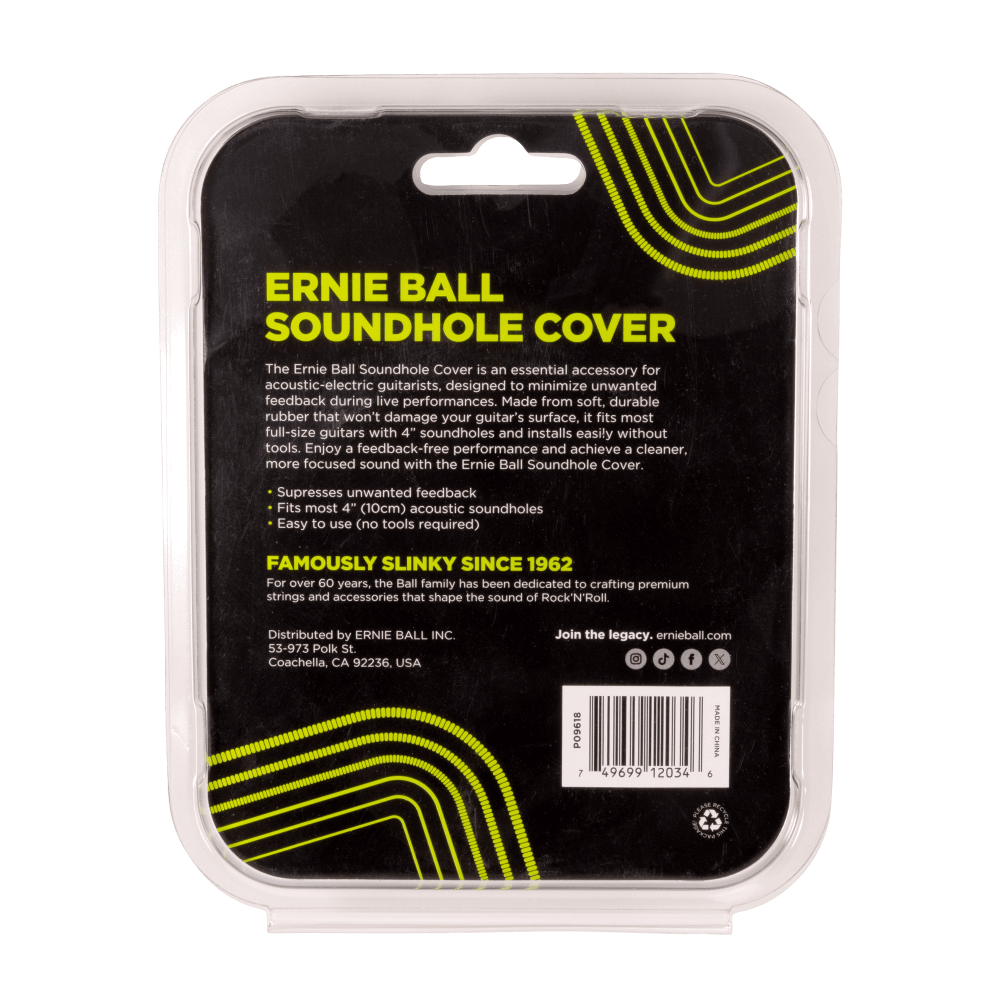 Acoustic Soundhole Cover 4" (10 cm) Back