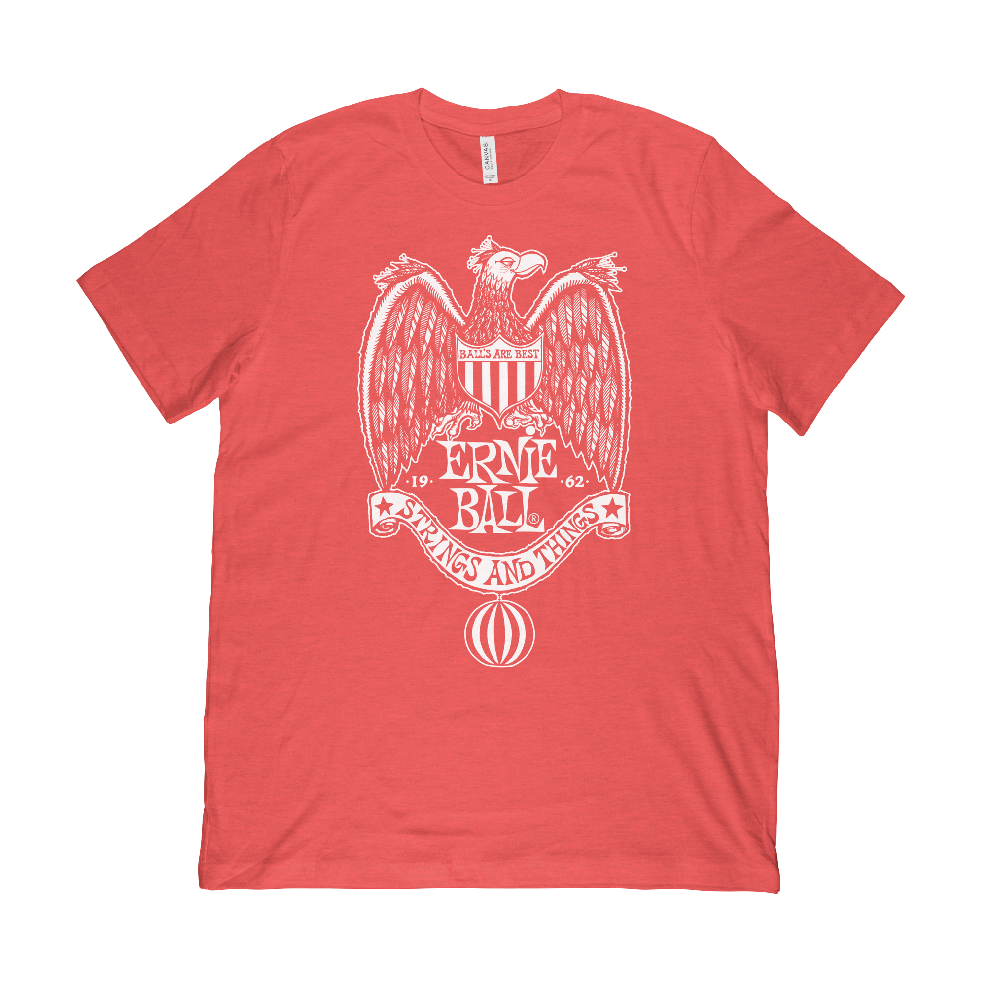 Ernie Ball 1962 Strings and Things Red T-Shirts | Ernie Ball