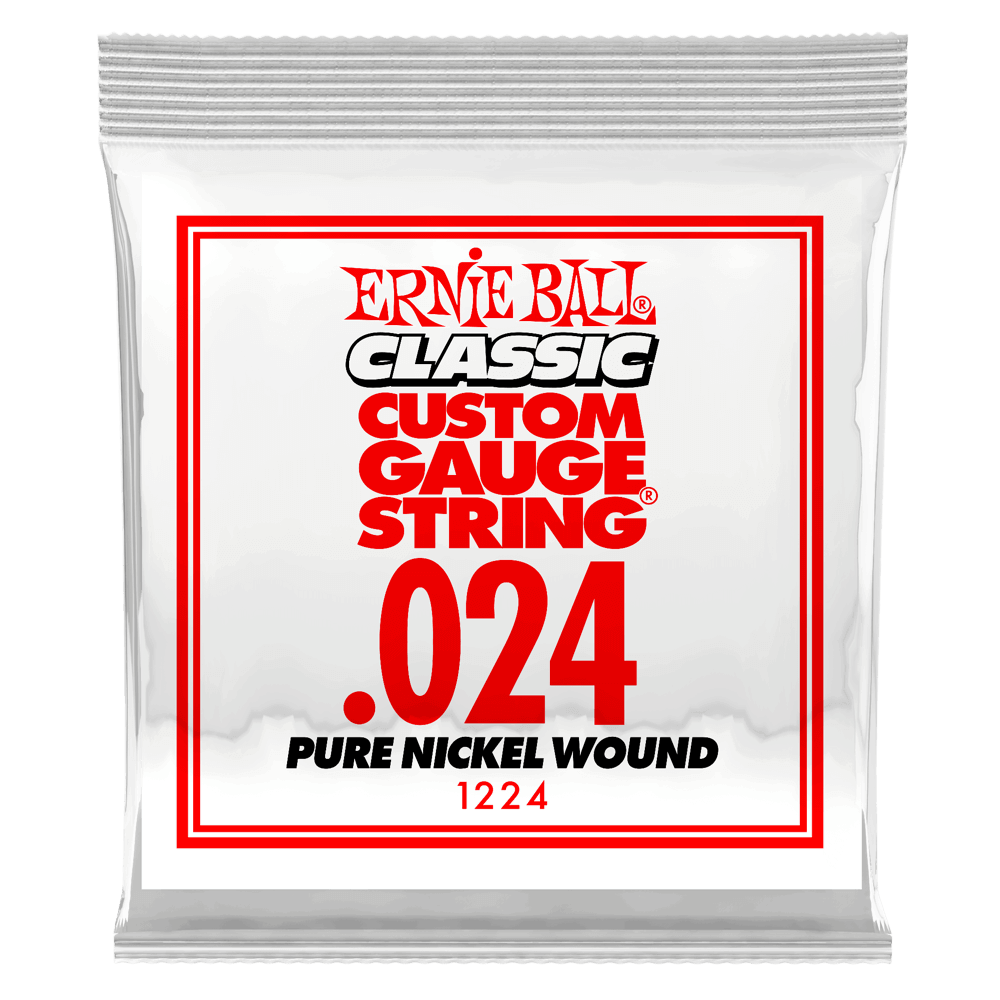 .024 Classic Pure Nickel Wound Electric Guitar Strings 6 Pack Front