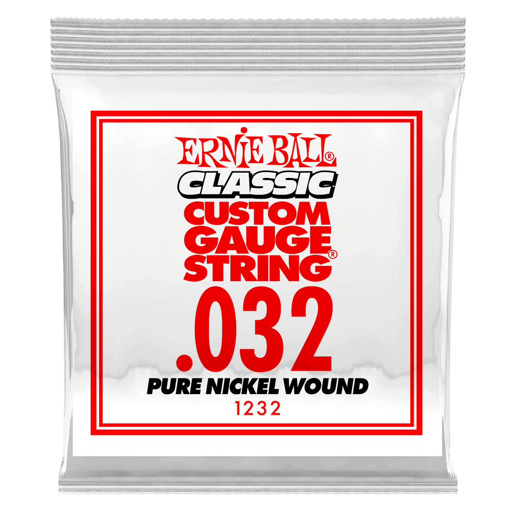 .032 Classic Pure Nickel Wound Electric Guitar Strings 6 Pack Front