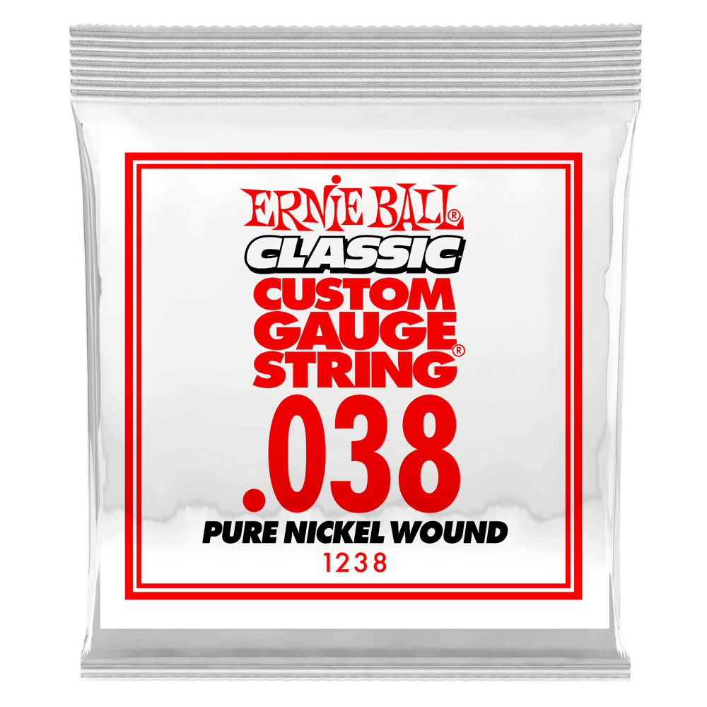 .038 Classic Pure Nickel Wound Electric Guitar Strings 6 Pack Front