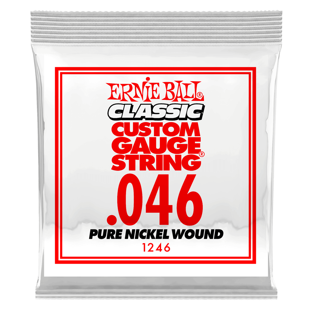 .046 Classic Pure Nickel Wound Electric Guitar Strings 6 Pack Front