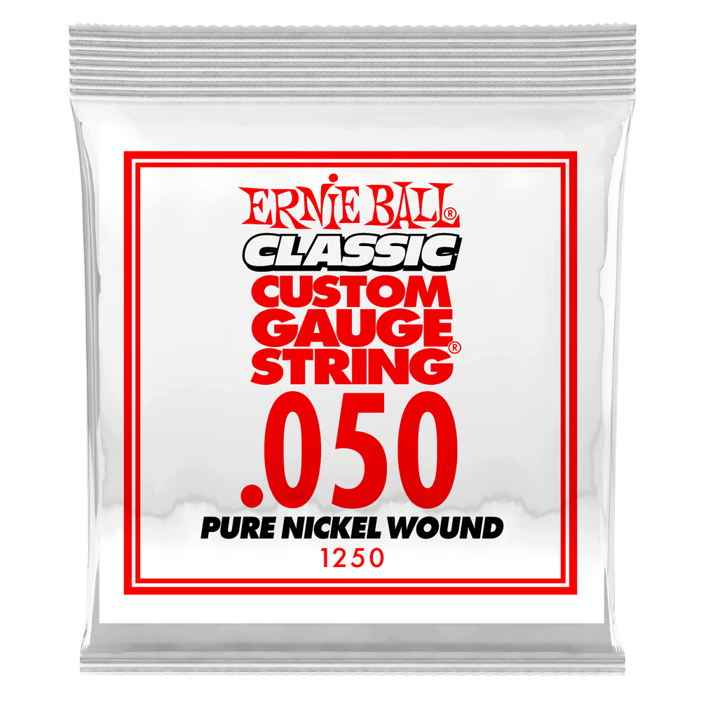 .050 Classic Pure Nickel Wound Electric Guitar Strings 6 Pack Front