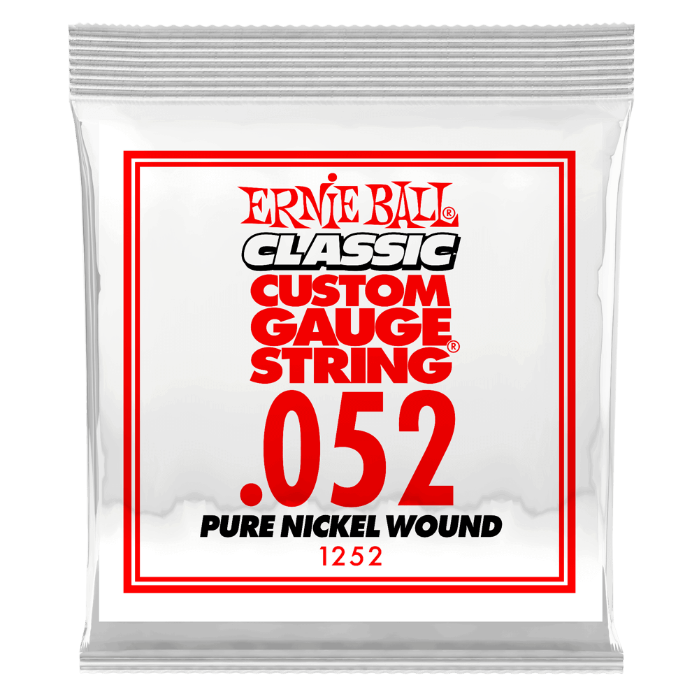 .052 Classic Pure Nickel Wound Electric Guitar Strings 6 Pack Front
