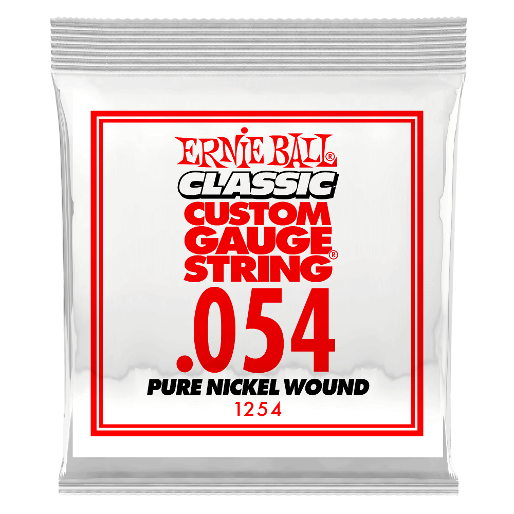 .054 Classic Pure Nickel Wound Electric Guitar Strings 6 Pack Front