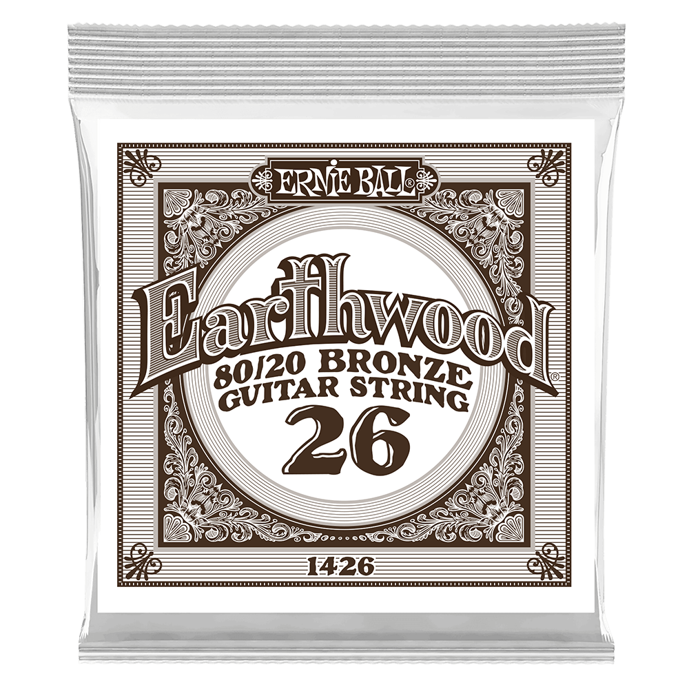 .026 Earthwood 80/20 Bronze Akustik-Gitarrensaite 6er Pack Front