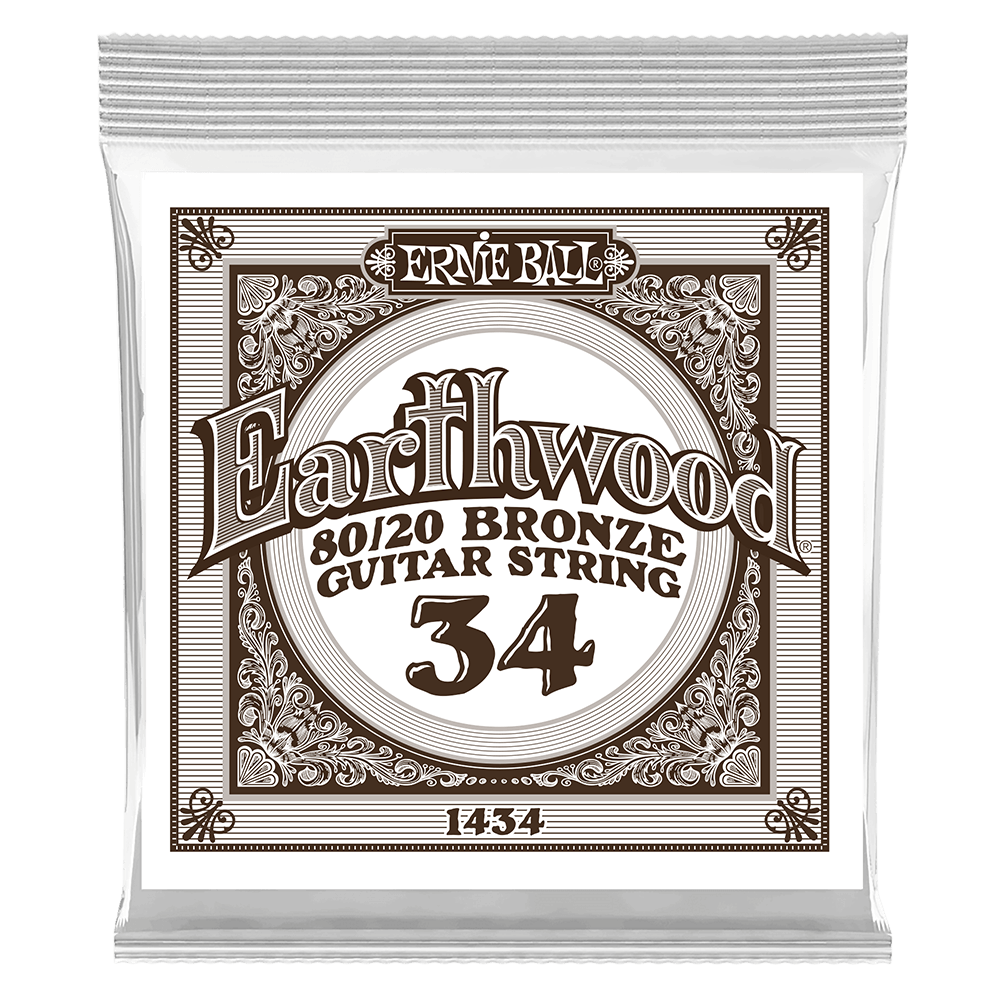 .034 Earthwood 80/20 Bronze Akustik-Gitarrensaite 6er Pack Front