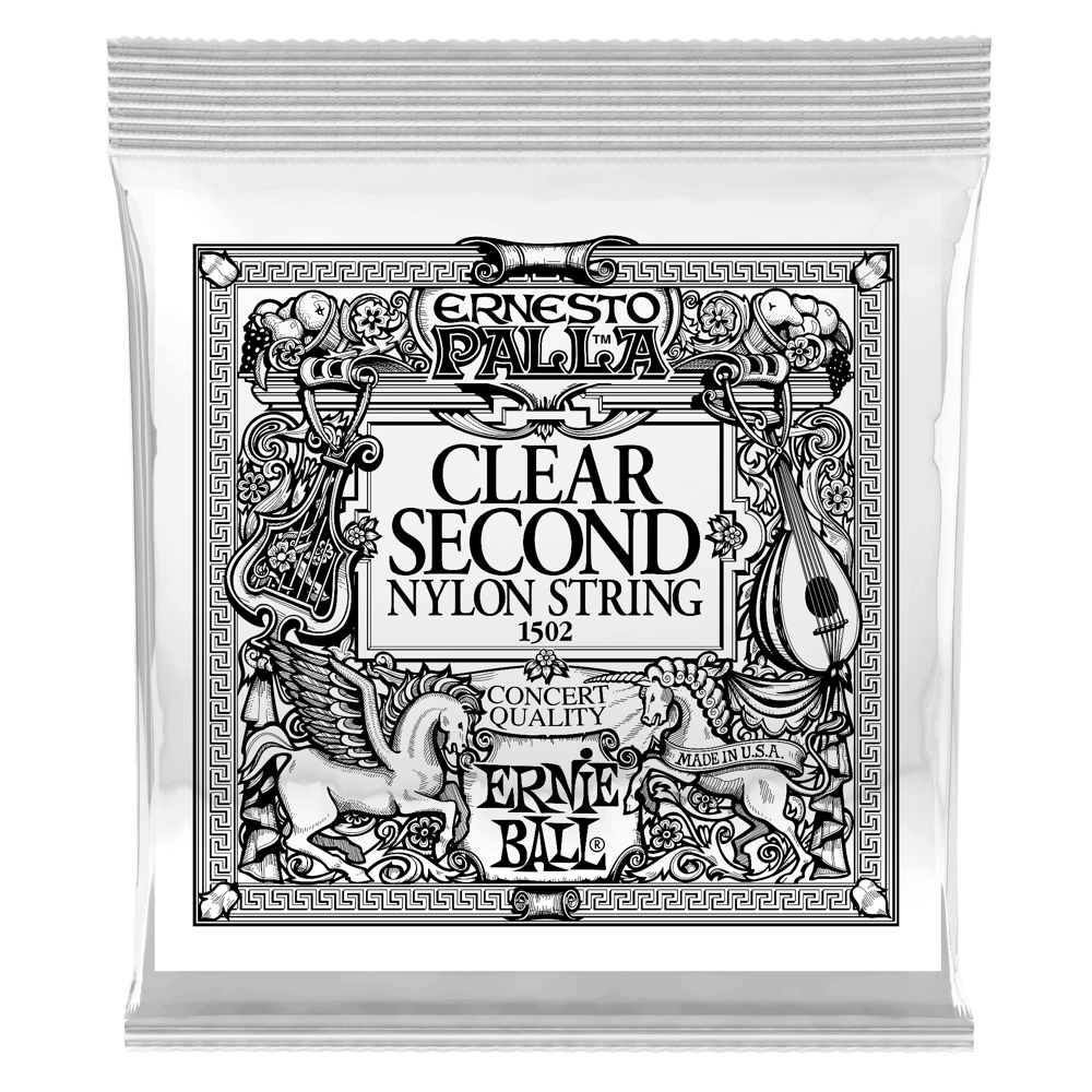 Paquet de 6 cordes Clear 2nd Ernesto Palla Nylon Classical   Front
