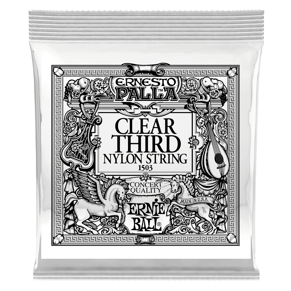 Paquet de 6 cordes Clear 3rd Ernesto Palla Nylon Classical   Front