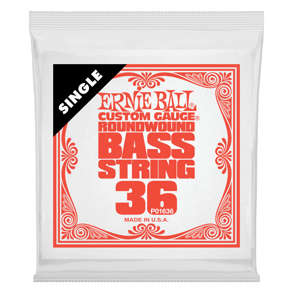 .036 Nickel Wound Electric Bass String Single Front