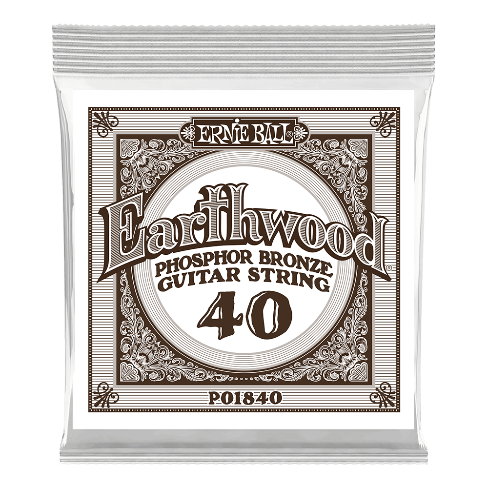 Pack com 06 Cordas para Baixo Earthwood Phosphor Bronze Acoustic .040 Front