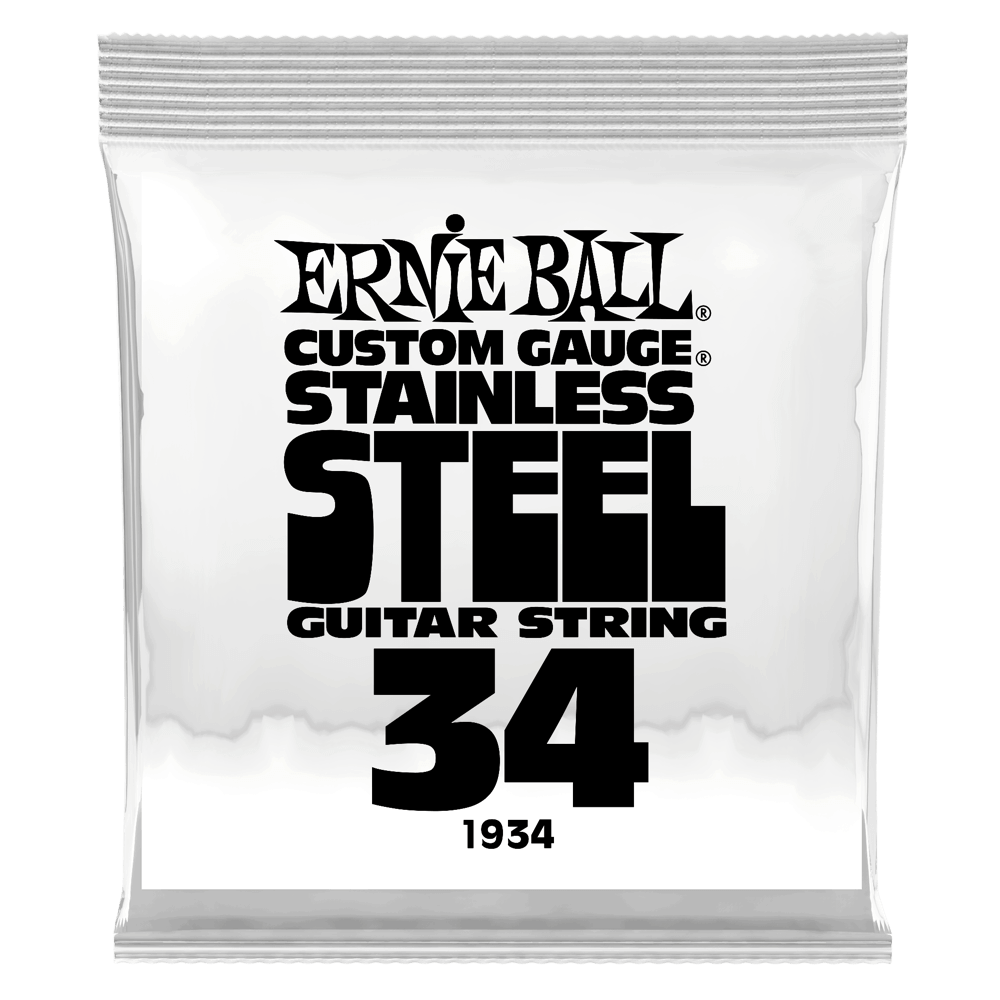 .034 Stainless Steel Wound E-Gitarrensaite 6er Pack Front