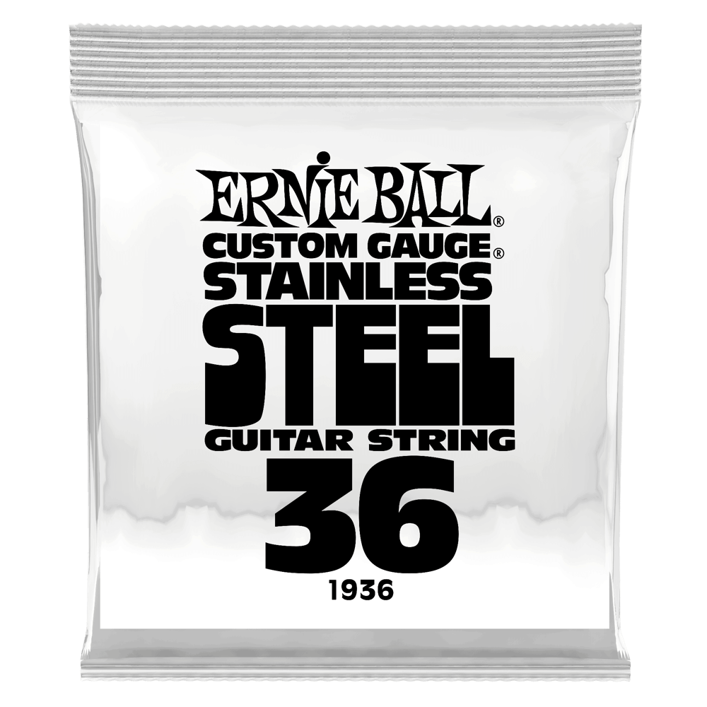 .036 Stainless Steel Wound E-Gitarrensaite 6er Pack Front