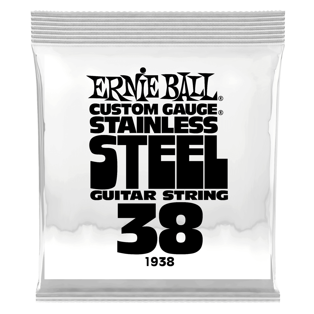 .038 Stainless Steel Wound E-Gitarrensaite 6er Pack Front