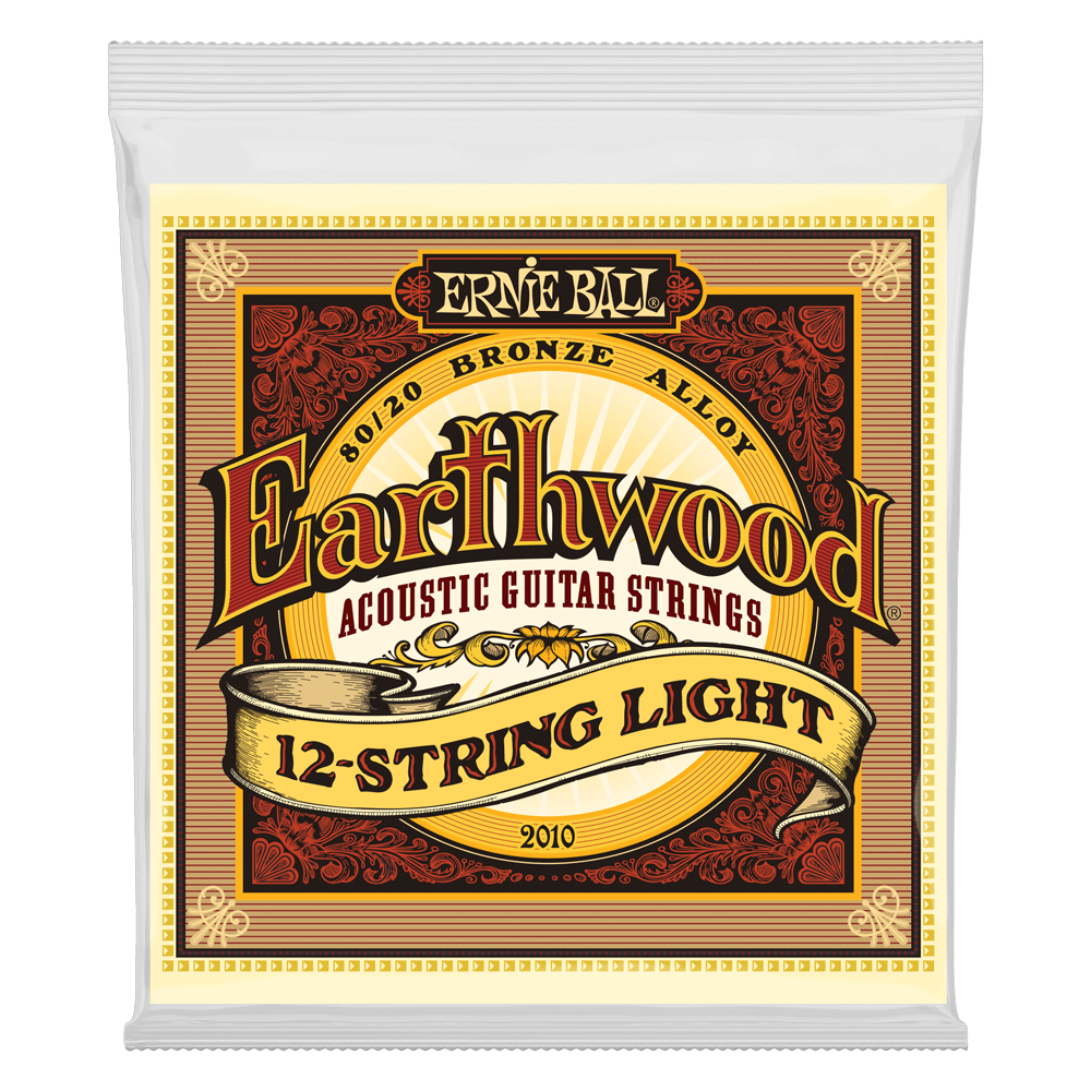 Light Earthwood 80/20 Bronze 12-String Acoustic Guitar Strings 9-46 Gauge Front