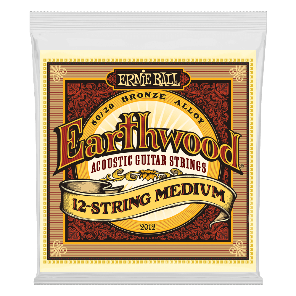 Medium Earthwood 80/20 Bronze 12-String Acoustic Guitar Strings 11-52 Gauge Front