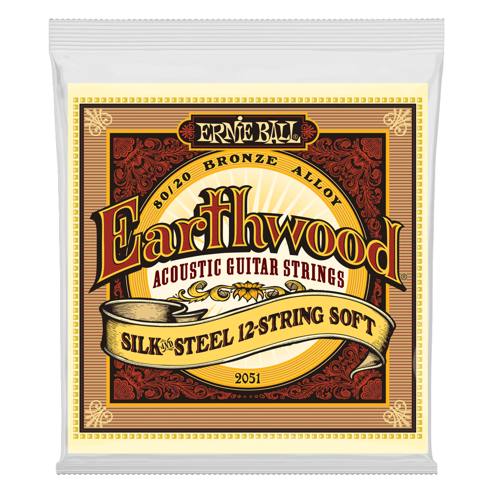 Soft Earthwood 80/20 Bronze Silk & Steel 12-String Acoustic Guitar Strings 9-46 Gauge Front