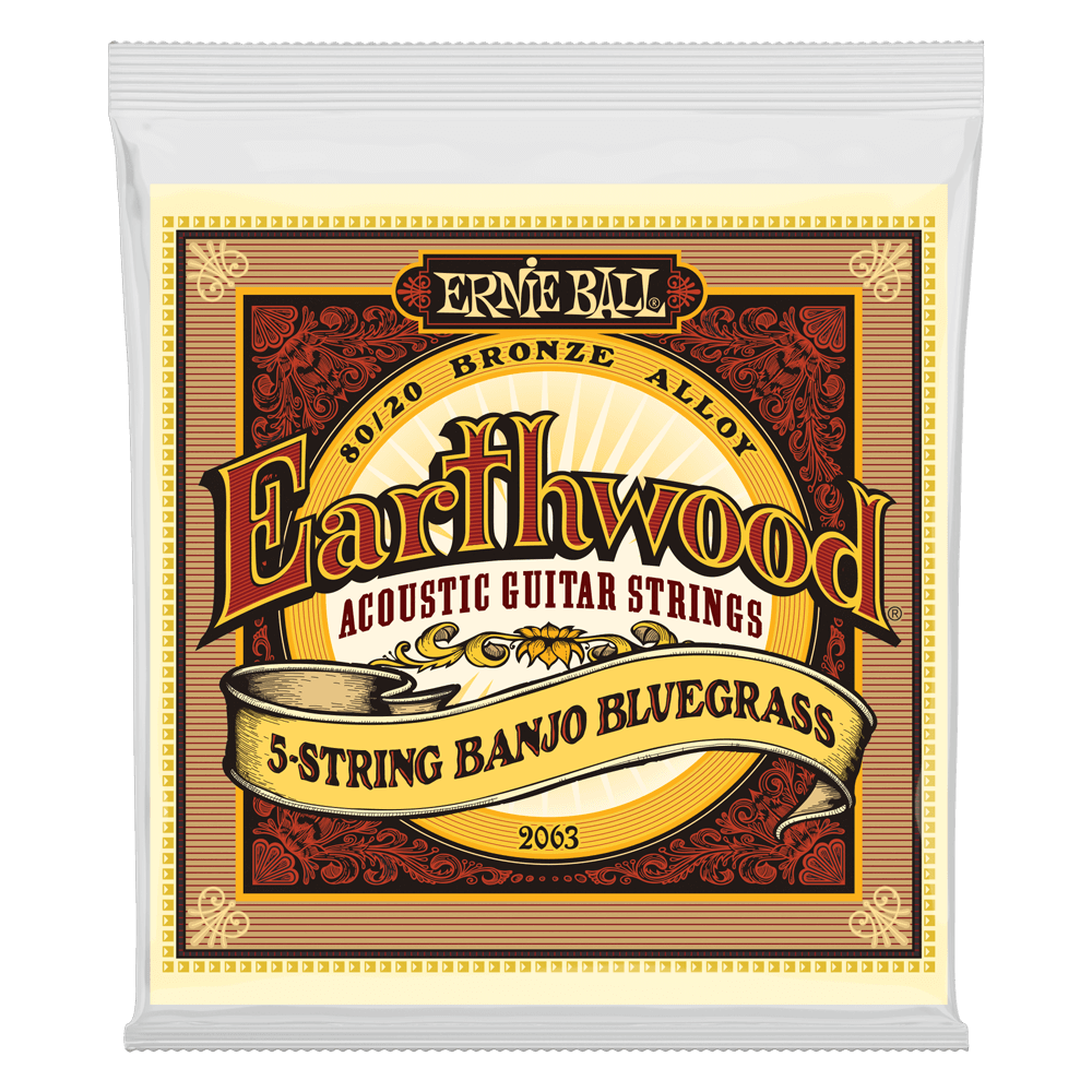 Cordes de guitare acoustique Earthwood 5-String Banjo Bluegrass Loop End 80/20 Bronze   Front