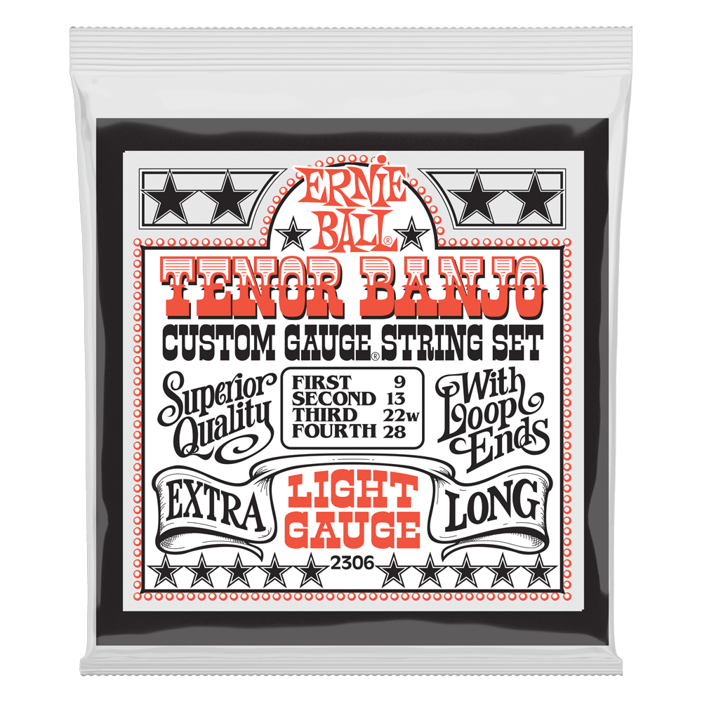 Light Loop End Stainless Steel Tenor Banjo Guitar Strings - 9-28 Gauge Front