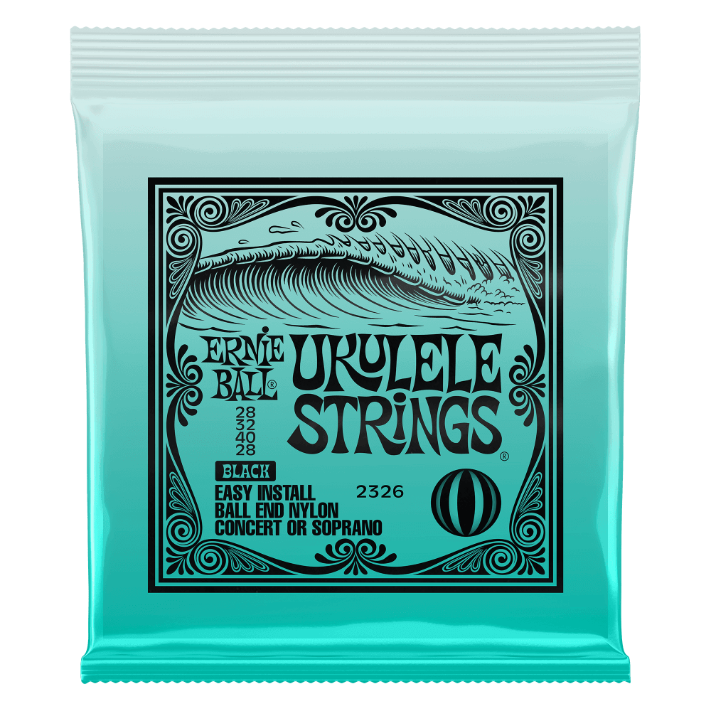 Concert/Soprano Nylon Ball End Ukulele Strings - Black Front