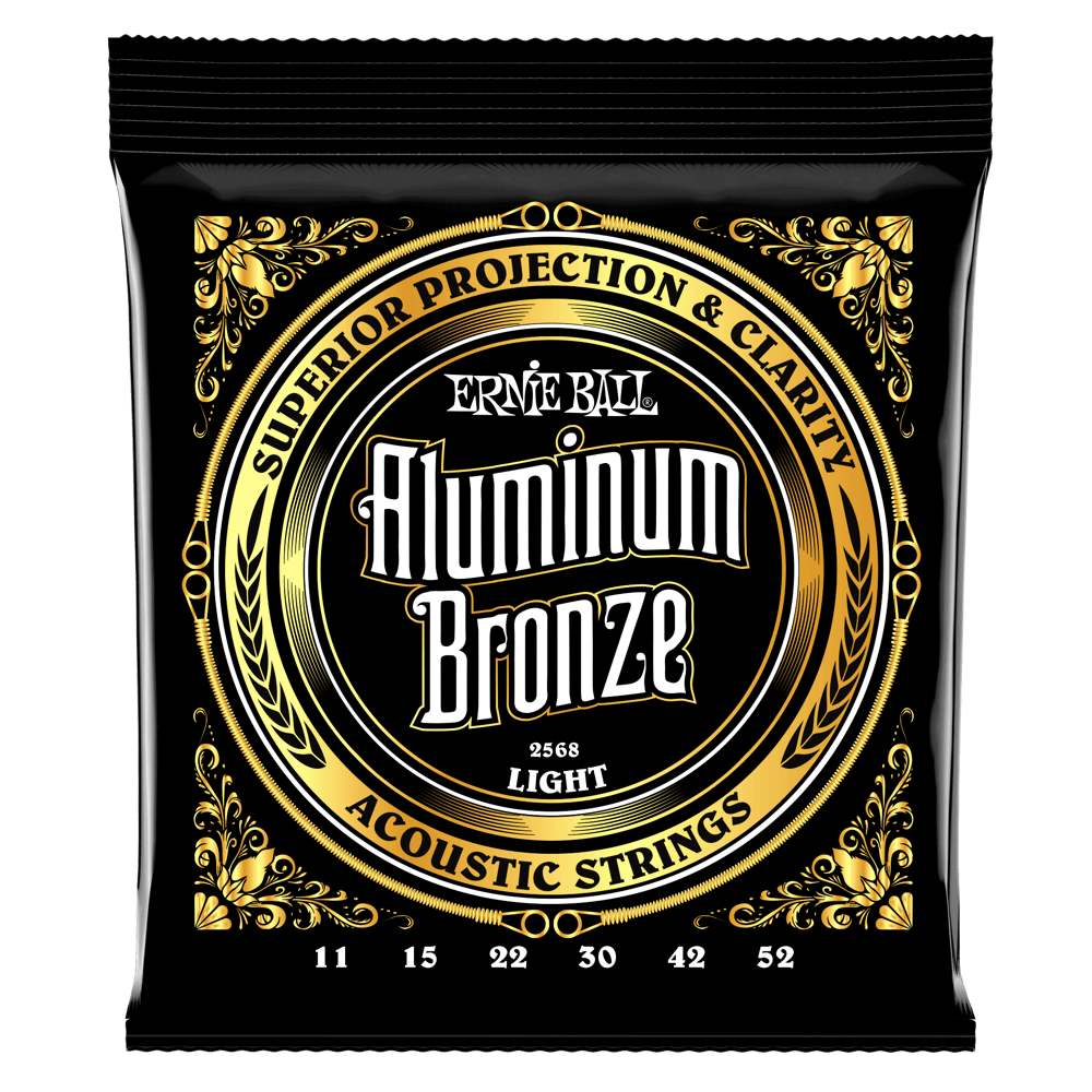 Light Aluminum Bronze Acoustic Guitar Strings 11-52 Gauge Front